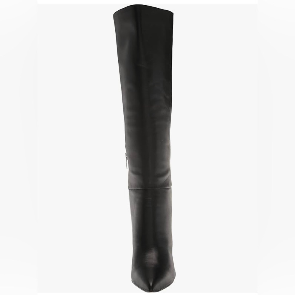 NEW Nine West Richy Pointed Toe Leather Knee High Boots Black 7.5, 8.5,10 $149